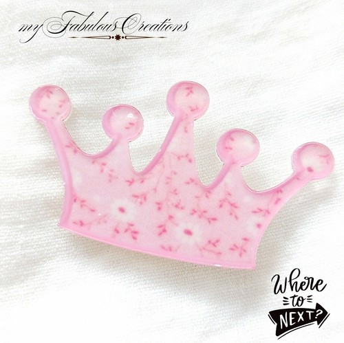 Pink acrylic crown princess - acrylic,