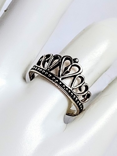 Sterling silver studded queen - silver,