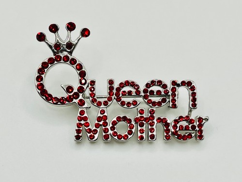 Red rhinestone queen mother - rhinestone,