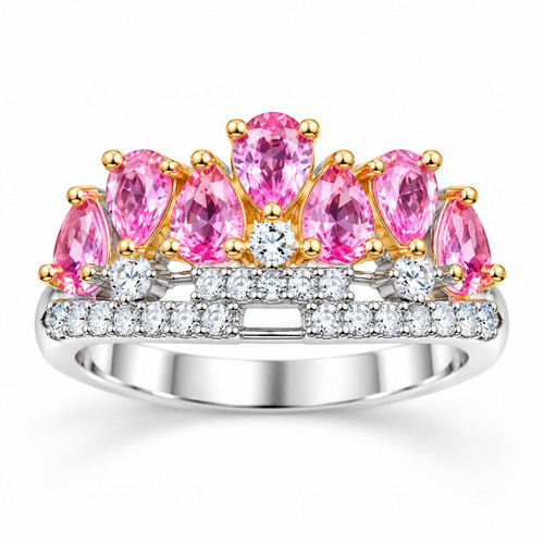 Phimsera pink sapphire crown - pink,